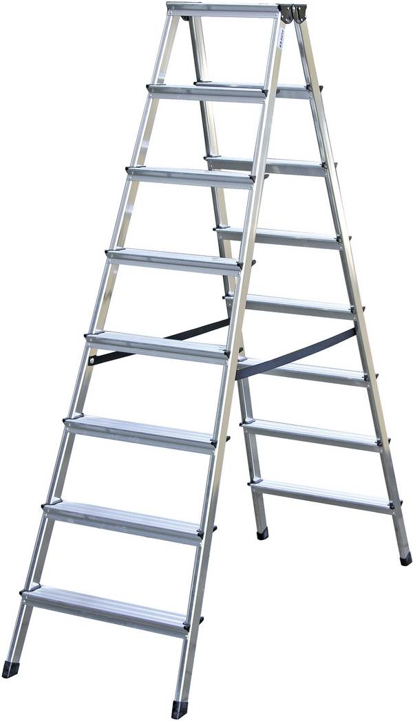 Krause 120373 Aluminium Stufen-Doppelleiter Arbeitshöhe (max.): 3.30 m Silber DIN EN 131 8 kg