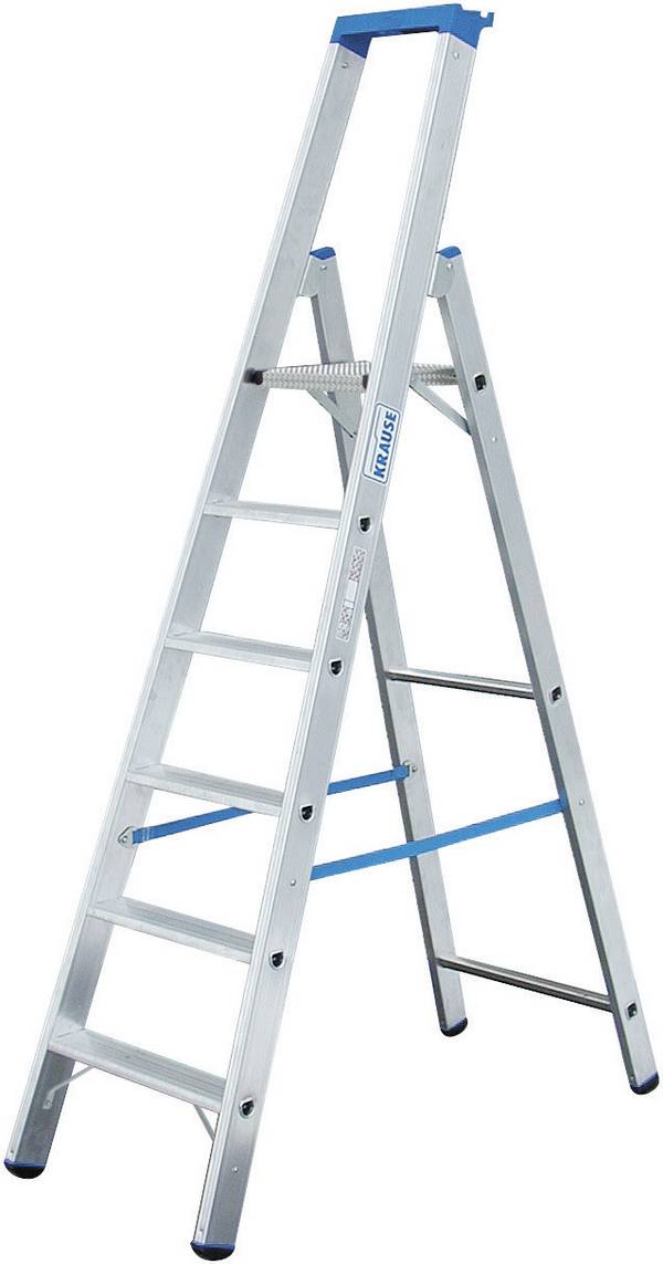 Krause 124562 Aluminium Stufen-Stehleiter Arbeitshöhe (max.): 4.35 m Silber DIN EN 131 13 kg