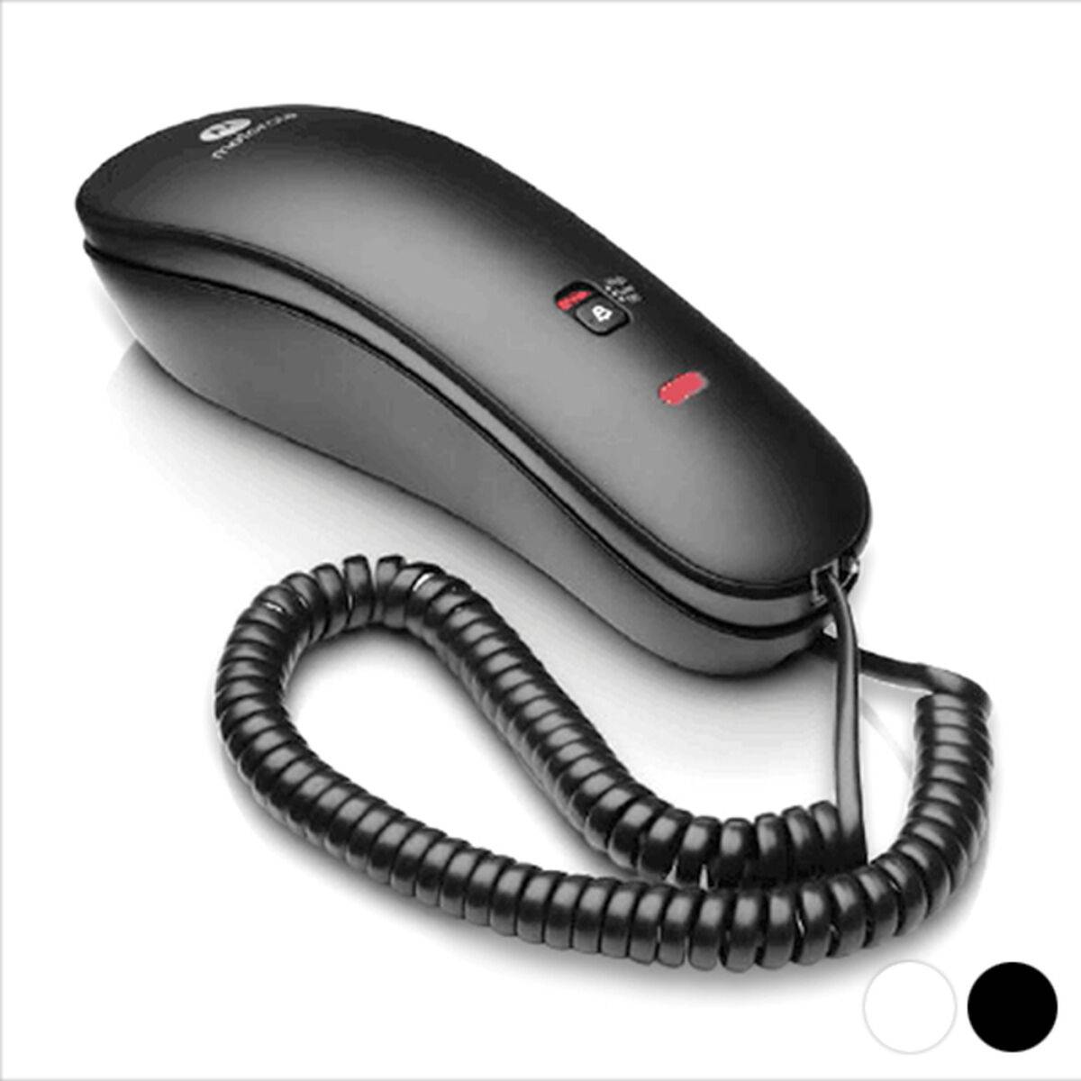 MOTOROLA SOLUTIONS - WALL MOUNTED LANDLINE PHONE CT50 black 10 KEYS MEMORY/CALL/REDIAL INDICATOR-2