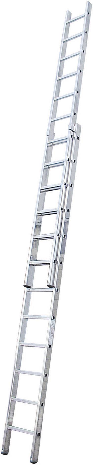 Schieb -Leiter (Alu), zweiteilig, Arbeitshöhe 5,5 m,Leiternlänge einteilig 2,7 m, Gesamt 4,4 m,-1