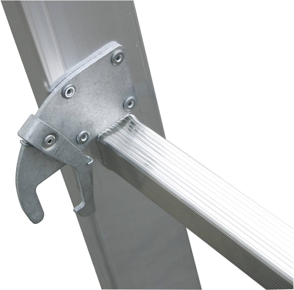 Schieb -Leiter (Alu), zweiteilig, Arbeitshöhe 5,5 m,Leiternlänge einteilig 2,7 m, Gesamt 4,4 m,-2