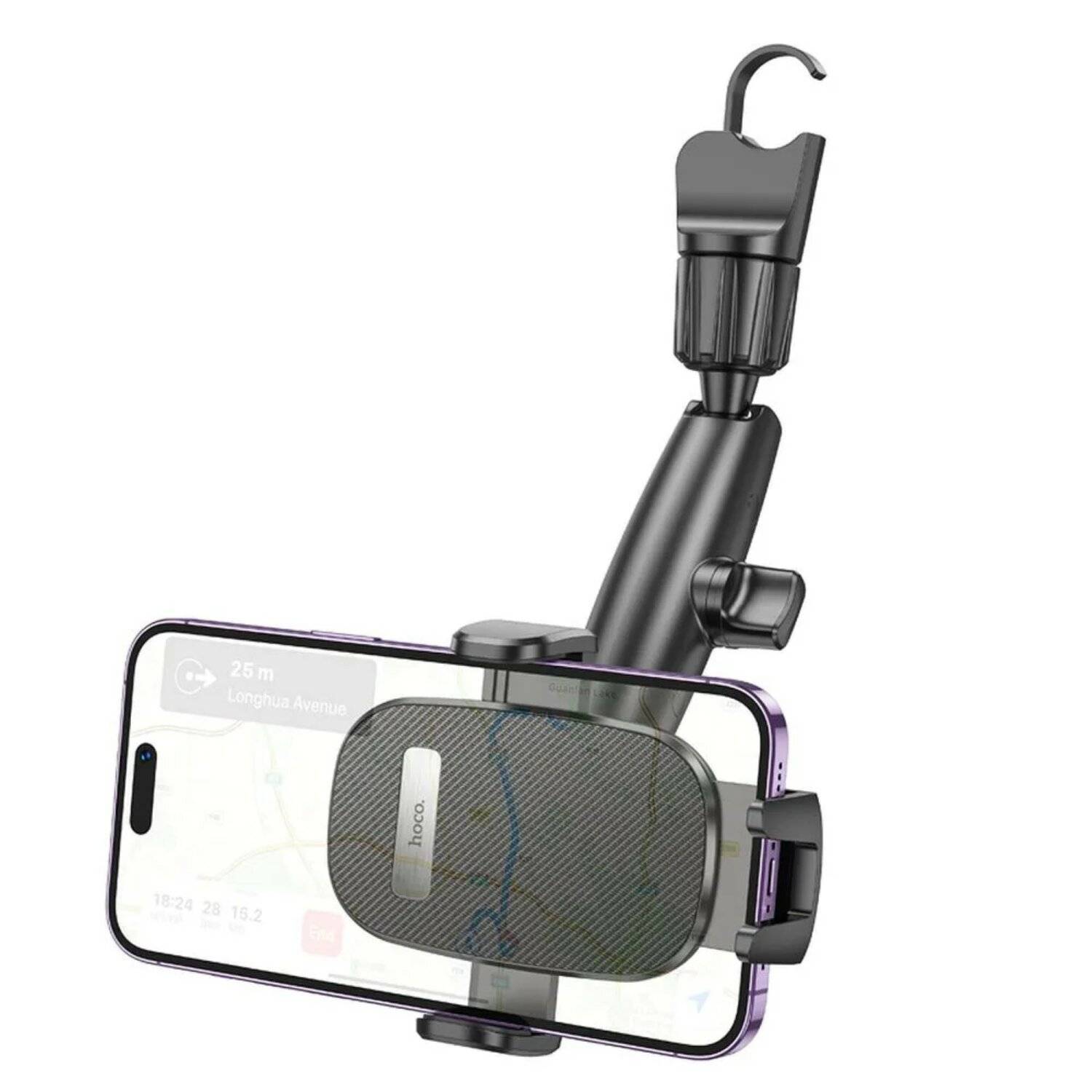 HOCO einstellbare Autotelefonhalter für den Rückspiegel Waves H17 schwarz-4