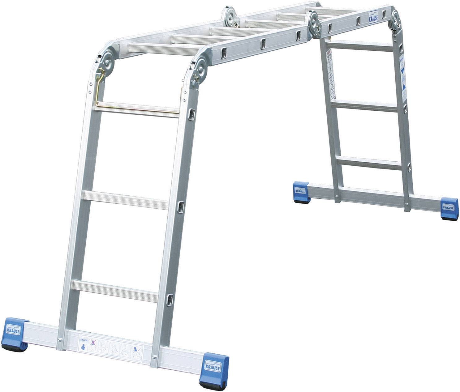 Universalleiter, Aluminium, mehrfach nutzbar, 4 x 3 Sprossen-0