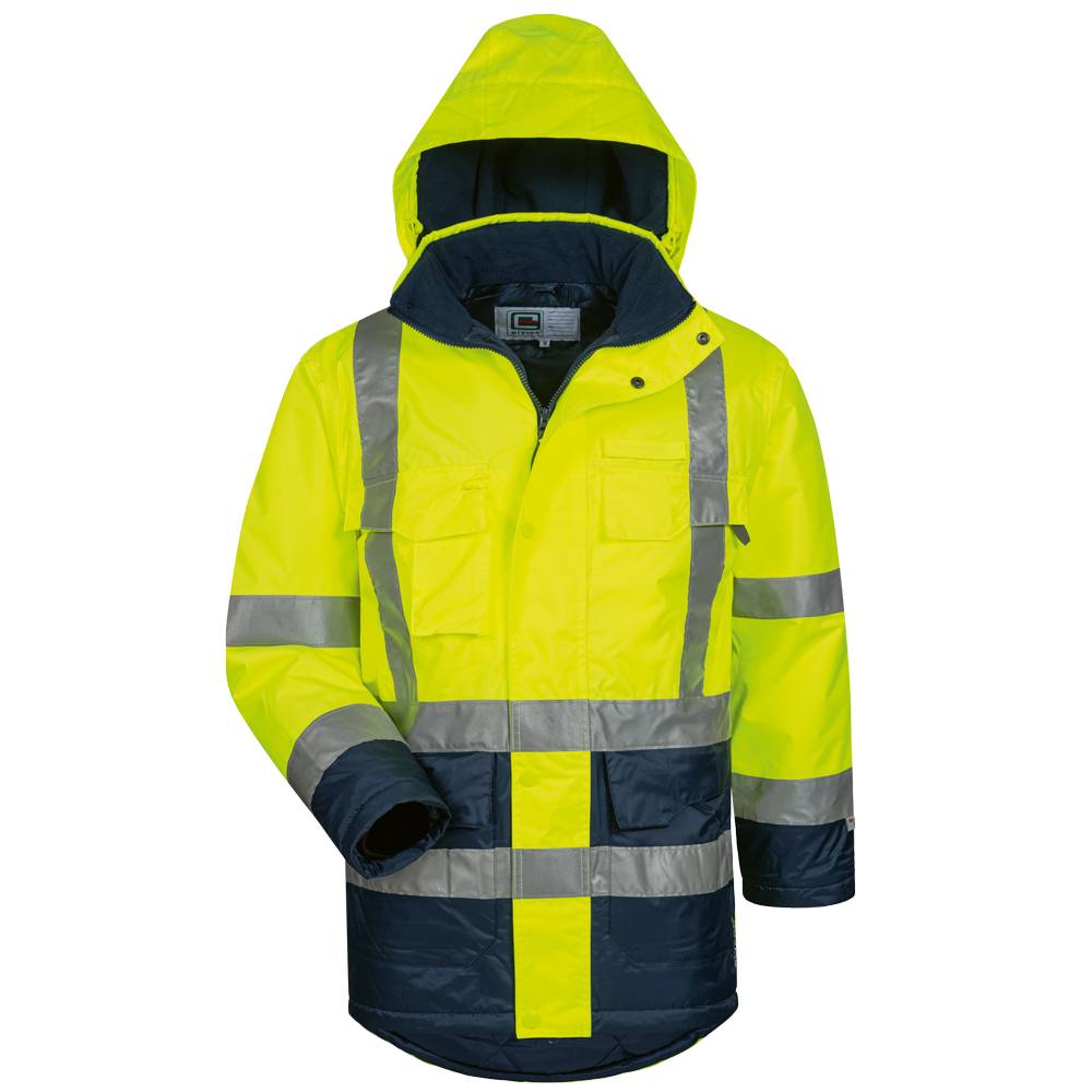 Gr .S (46/48) *JANNIS* WARNSCHUTZPARKA GELB/MARINE gelb *JANNIS* HIGH VIS PARKA,-0
