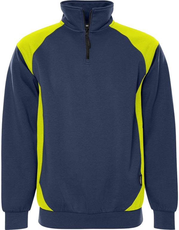 FRISTADS 300511-556 Sweatshirt 7048 GSM  Gr.3XL Marine/Gelb