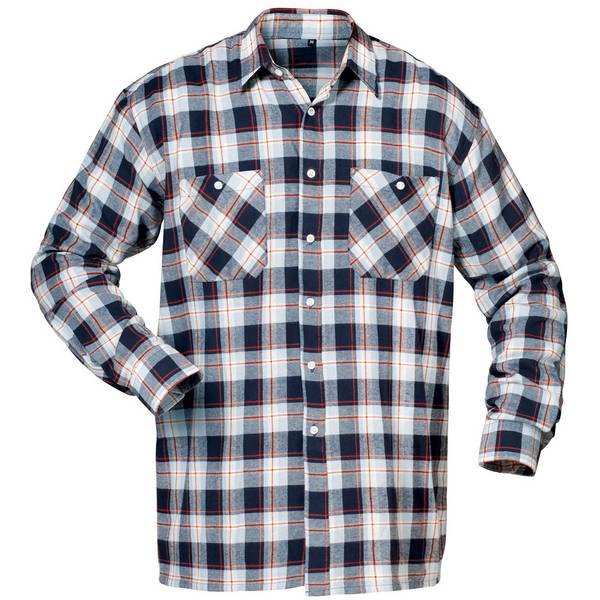Gr .4XL (49/50) *VIRGINIA* FLANELL-HEMD, MARINE/HELLBLAU/ROT KARIERT  *VIRGINIA*
