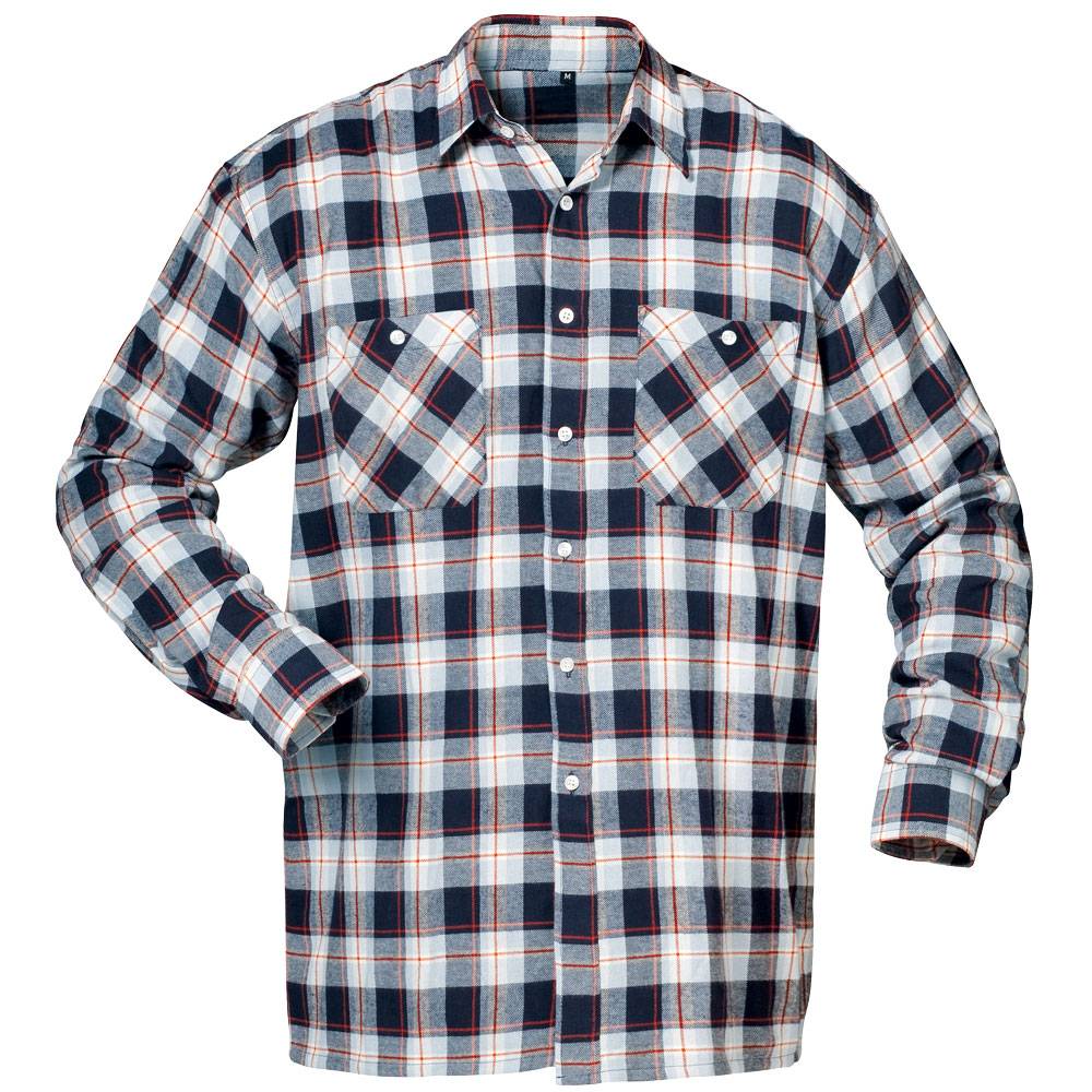 Gr .4XL (49/50) *VIRGINIA* FLANELL-HEMD, MARINE/HELLBLAU/ROT KARIERT *VIRGINIA*-0