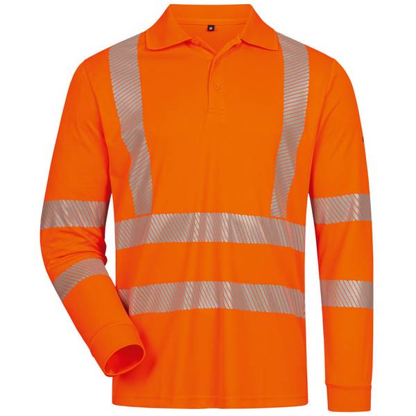Gr .4XL (70/72) *HARLINGEN* UV- UND WARNSCHUTZ LANGARM POLO-SHIRT orange *HARLIN