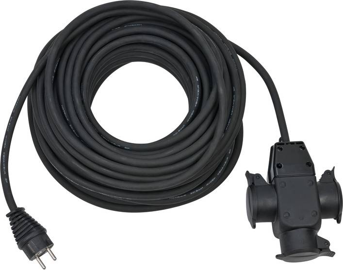 BRENNENSTUHL 1167820301 Verlängerungs-Kabel 25m H07RN-F3G1,5 schwarz mit 3fach-0