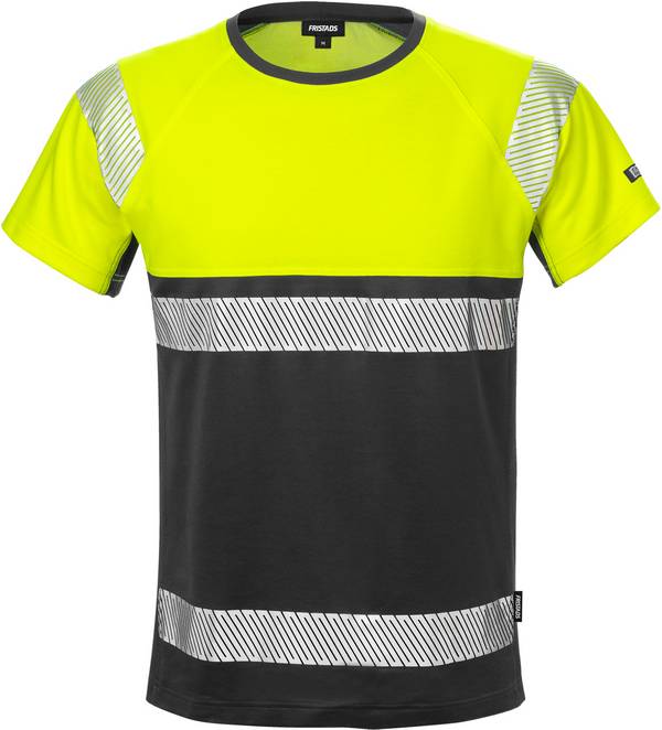 FRISTADS 129511-196 High Vis T-Shirt, Kl. 1 7518 THV  Gr.XS Warnschutz-Gelb/Schw