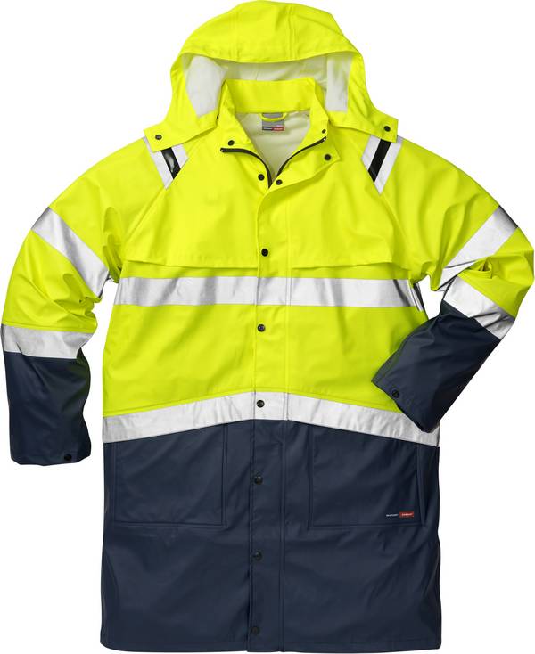 FRISTADS 114040-171 High Vis Regenmantel Kl. 3 4634 RS  Gr.2XS Warnschutz-Gelb/M