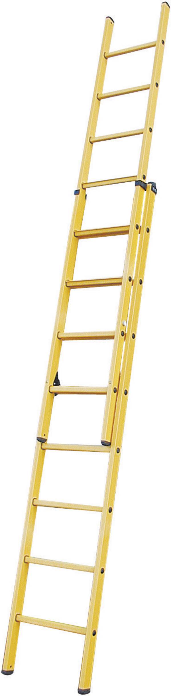 Krause  817648 Kunststoff, Edelstahl Schiebeleiter  Arbeitshöhe (max.): 6.50 m Orange DIN DS/EN 131 16 kg