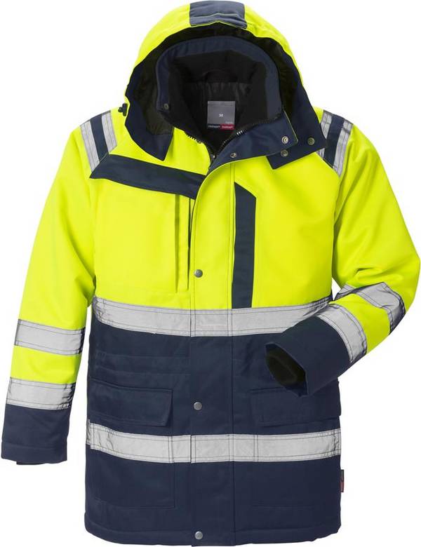 FRISTADS 119629-171 High Vis Winterparka Kl. 3 4042 PP  Gr.XL Warnschutz-Gelb/Ma