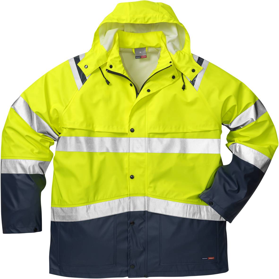 FRISTADS 114041-171 High Vis Regenjacke Kl. 3 4624 RS Gr.XL Warnschutz-Gelb/Mar-0