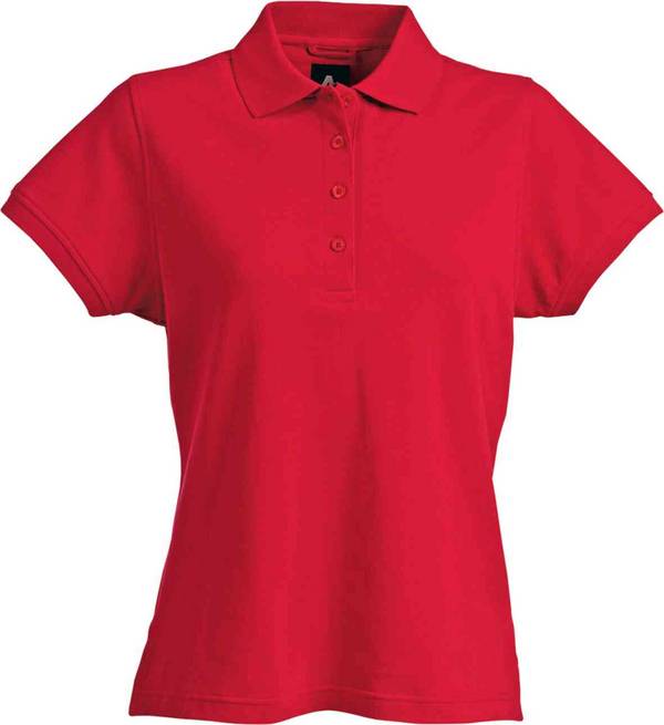FRISTADS 100221-331 Acode Poloshirt Damen 1723 PIQ  Gr.S Rot