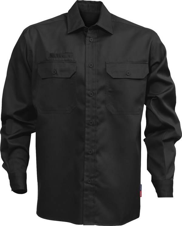 FRISTADS 100732-940 Baumwoll-Hemd Langarm 7386 BKS  Gr.XL Schwarz