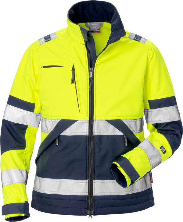 FRISTADS 125023-171 High Vis Softshell-Jacke Damen Kl. 2 4183 WYH  Gr.M Warnschu