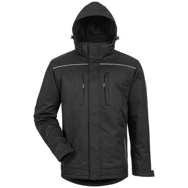 Gr .S (46/48) *IKAROS* WINTER-SOFTSHELLJACKE MIT KAPUZE schwarz *IKAROS* WINTER
