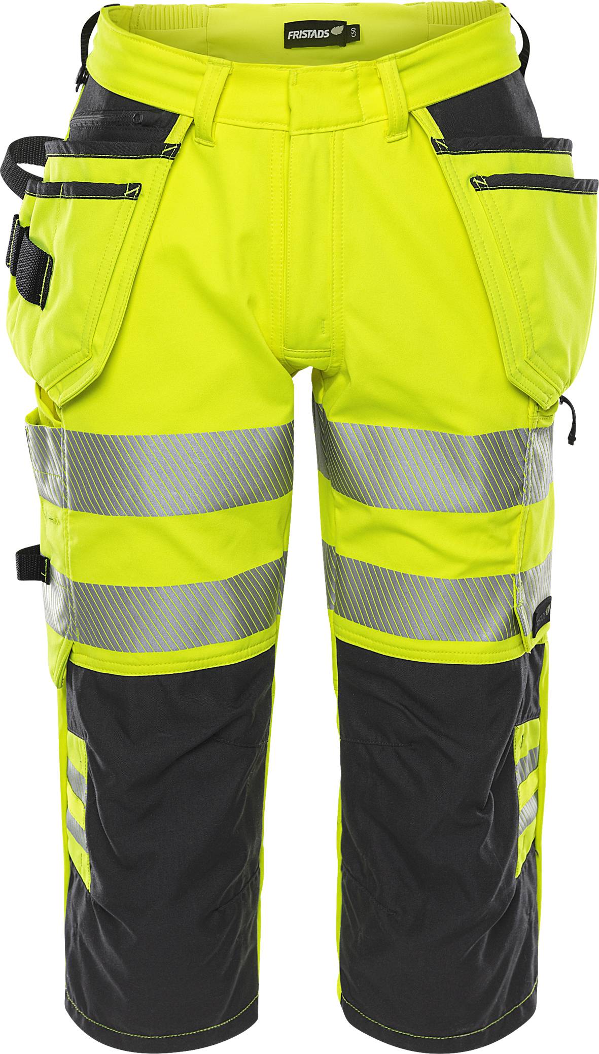 FRISTADS 301056-196 High Vis Stretch-3/4-Hose Kl. 2 2666 GSTP Gr.C60 Warnschutz-0