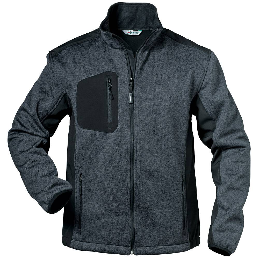 Gr .L (54/56) *INNSBRUCK* STRICKFLEECE-JACKE grau *INNSBRUCK* KNITTED FLEECE JAC-0