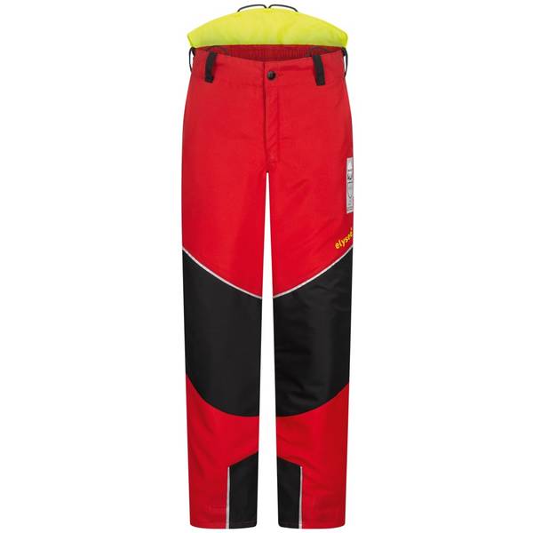 Gr .102 *DOUGLASIE* SCHNITTSCHUTZBUNDHOSE ROT/SCHWARZ/GELB rot *DOUGLASIE* CHAIN