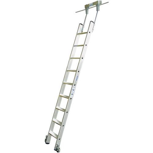 Krause 819352 Aluminium Regalleiter fahrbar Arbeitshöhe (max.): 3.85 m Silber DIN EN 131 11 kg