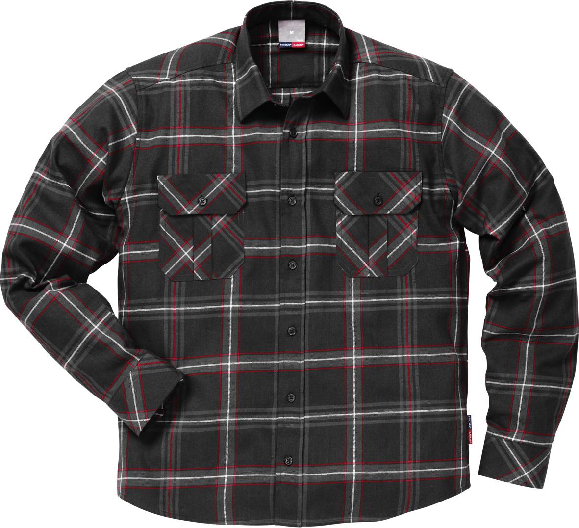 FRISTADS 104986-940 Flanellhemd Langarm 7421 MSF Gr.S Schwarz-0