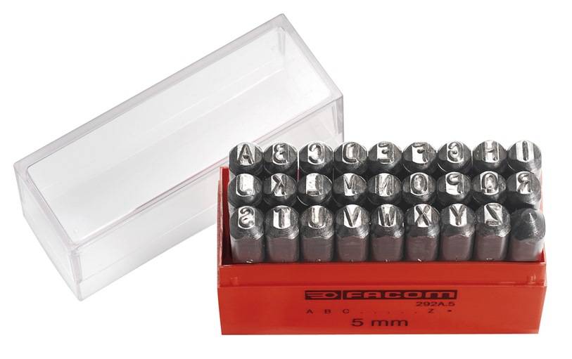 Facom 292A.4 Schlagbuchstaben A - Z, 4 mm, 27-tlg-0