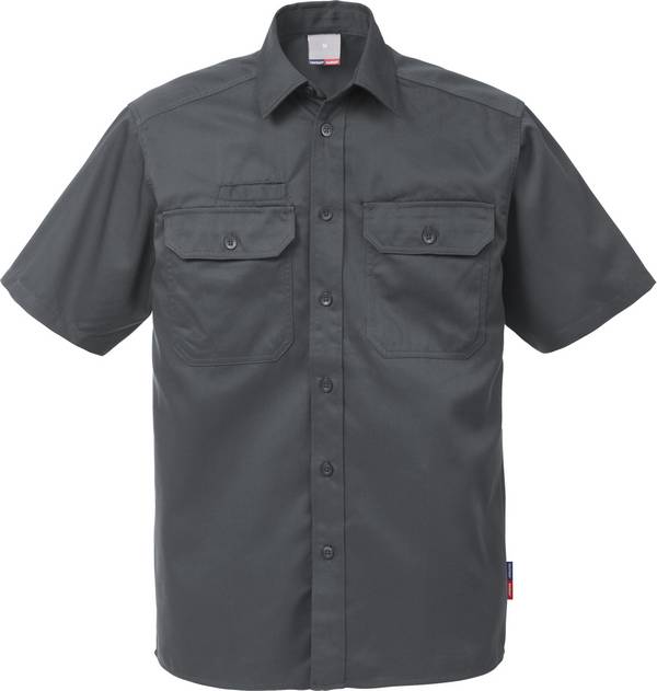 FRISTADS 100733-941 Hemd Kurzarm 7387 B60  Gr.2XL Dunkelgrau