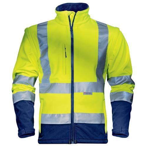 Softshelljacke uvex protection flash gelb, warngelb 3XL