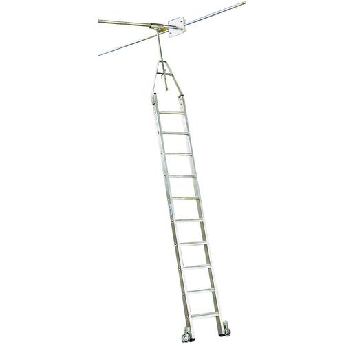 Krause 819413 Aluminium Regalleiter Arbeitshöhe (max.): 2.70 m Silber DIN EN 131 13.5 kg