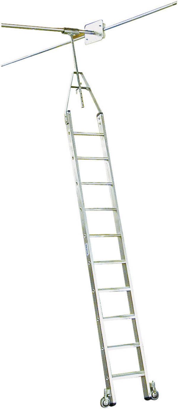 Krause  819444 Aluminium Regalleiter  Arbeitshöhe (max.): 3.40 m Silber DIN EN 131 15.5 kg