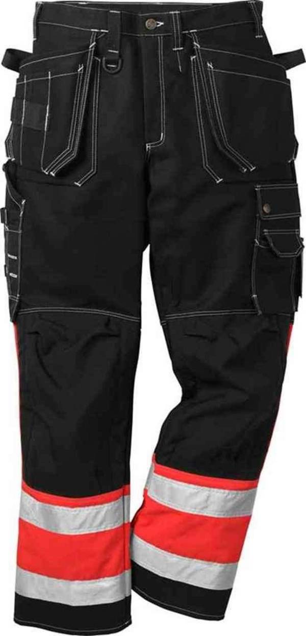 FRISTADS 100279-396 High Vis Handwerkerhose Kl. 1 247 FAS  Gr.D92 Warnschutz-Rot