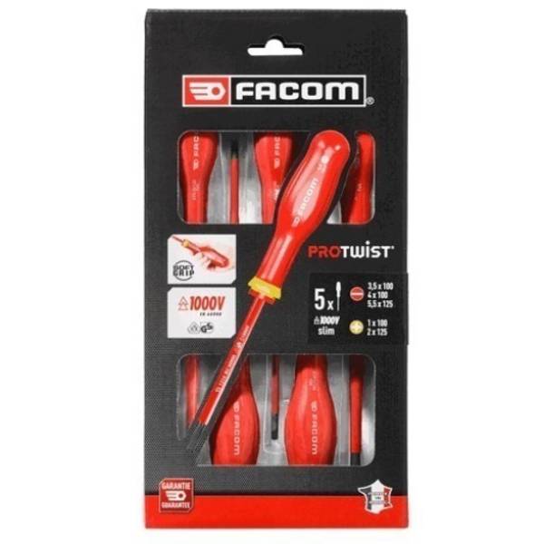 Facom ATD.J5TVEPB Schraubendreher-Set 5-tlg. 1000V