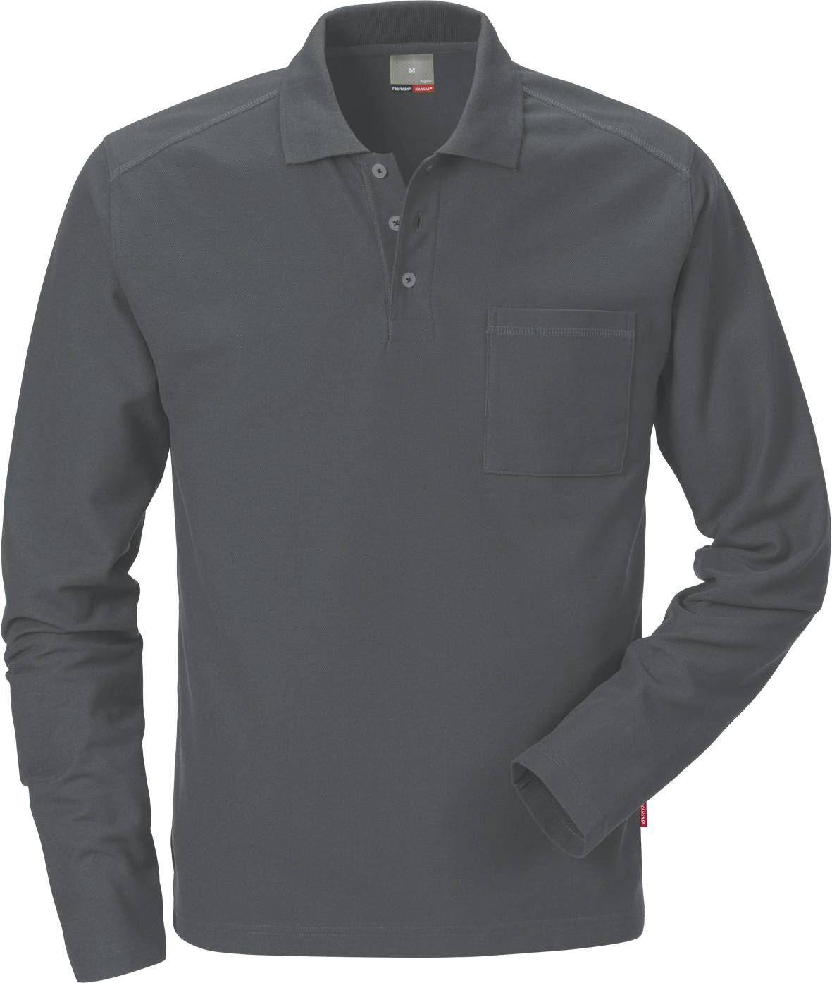 FRISTADS 100781-941 Poloshirt Langarm 7393 PM Gr.4XL Dunkelgrau-0
