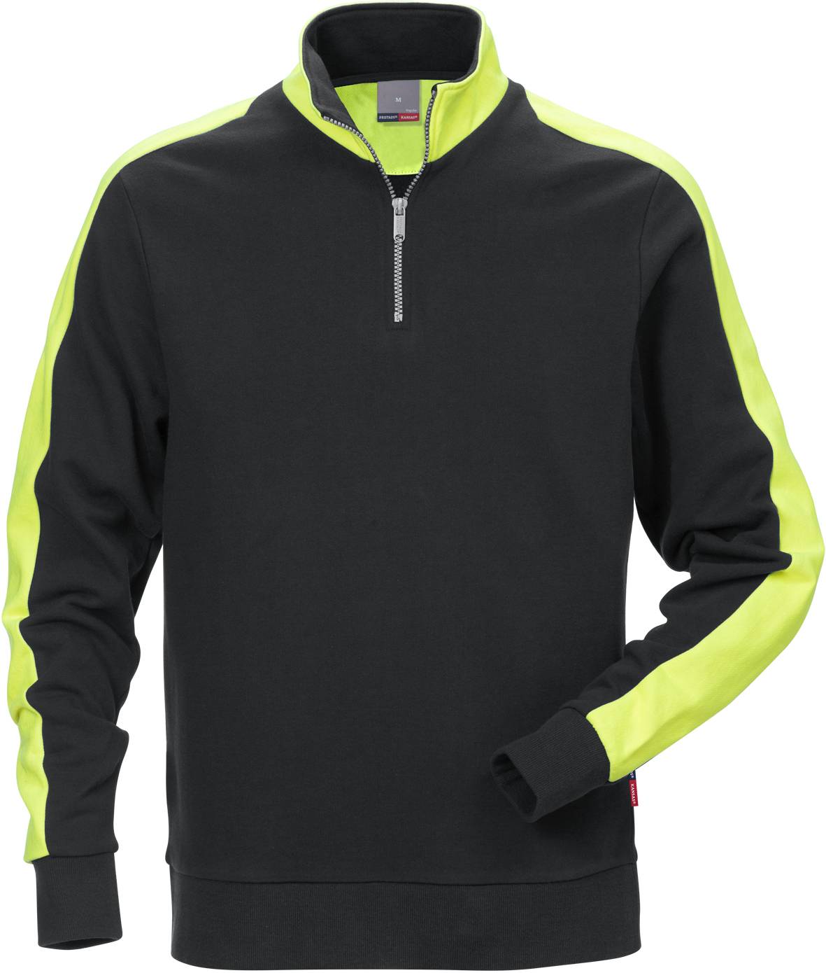 FRISTADS 111263-940 Sweatshirt mit kurzem Reißverschluss 7449 RTS Gr.M Schwarz