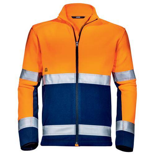 Fleecejacke uvex Construction orange, warnorange 3XL