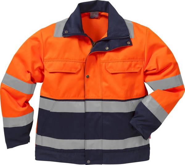 FRISTADS 100001-271 High Vis Jacke Kl. 3 4797 TH  Gr.XS Warnschutz-Orange/Marine