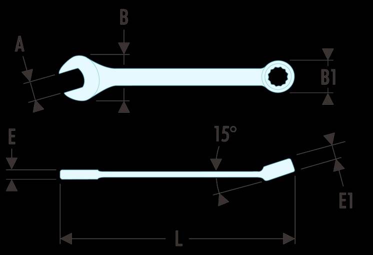 Facom 39.3/16H Ring-Maulschluessel ''39'' kurz 3/16-0