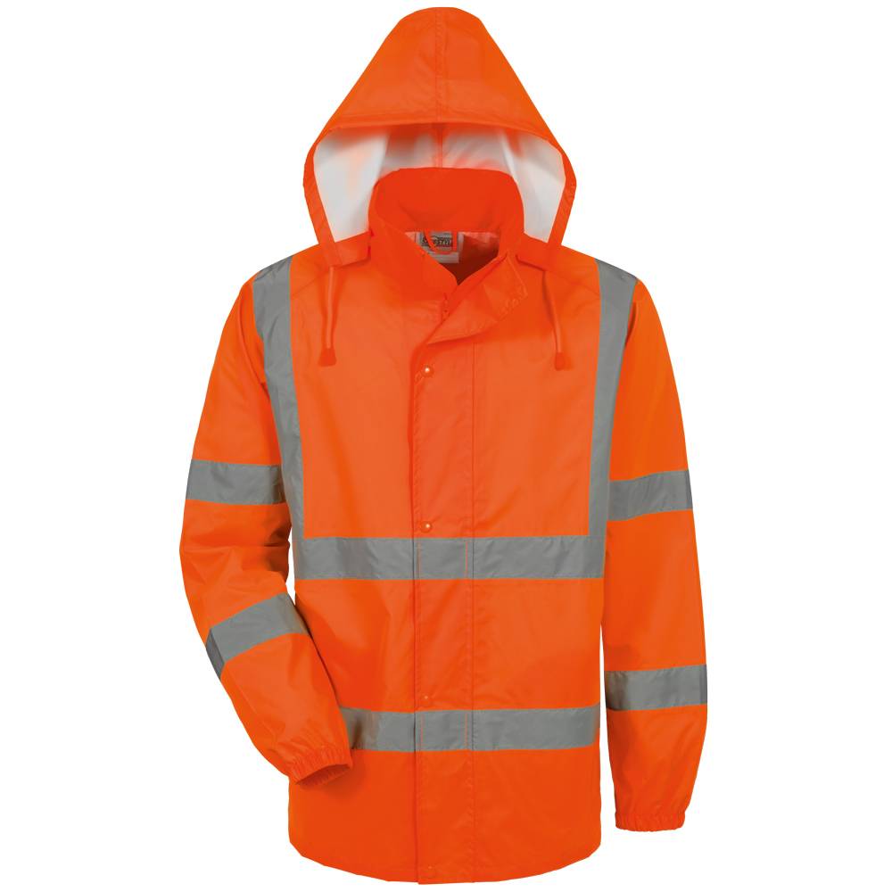 Gr .XL (58/60) *HAUKE* WARNSCHUTZ-REGENJACKE orange *HAUKE* HIGH VISIBILITY RAIN-0