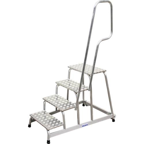 Krause 805096 Aluminium Montagetritt fahrbar Arbeitshöhe (max.): 2.80 m Silber 13.5 kg