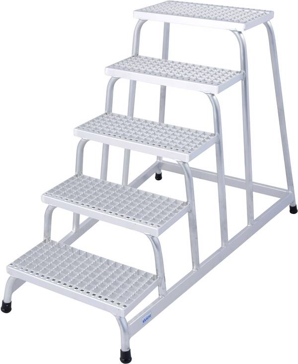Krause 805355 Aluminium Montagetritt Arbeitshöhe (max.): 3.00 m Silber 14 kg
