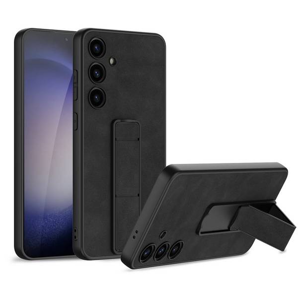 Für Samsung Galaxy S24 GKK Skin Feel Frosted mit Halterung Schutzhülle Cover Handy Tasche Hülle Schwarz
