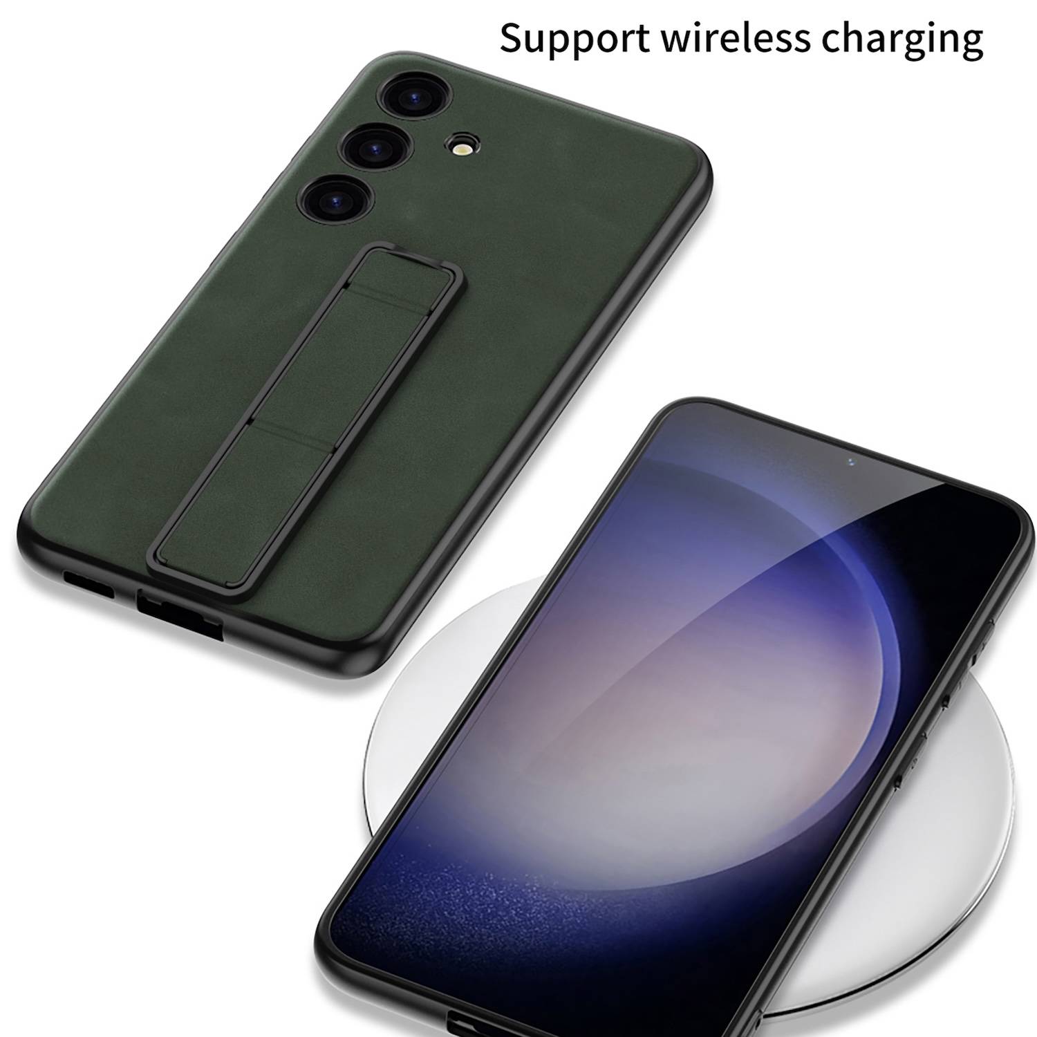 Für Samsung Galaxy S24 GKK Skin Feel Frosted mit Halterung Schutzhülle Cover Handy Tasche Hülle Braun-4