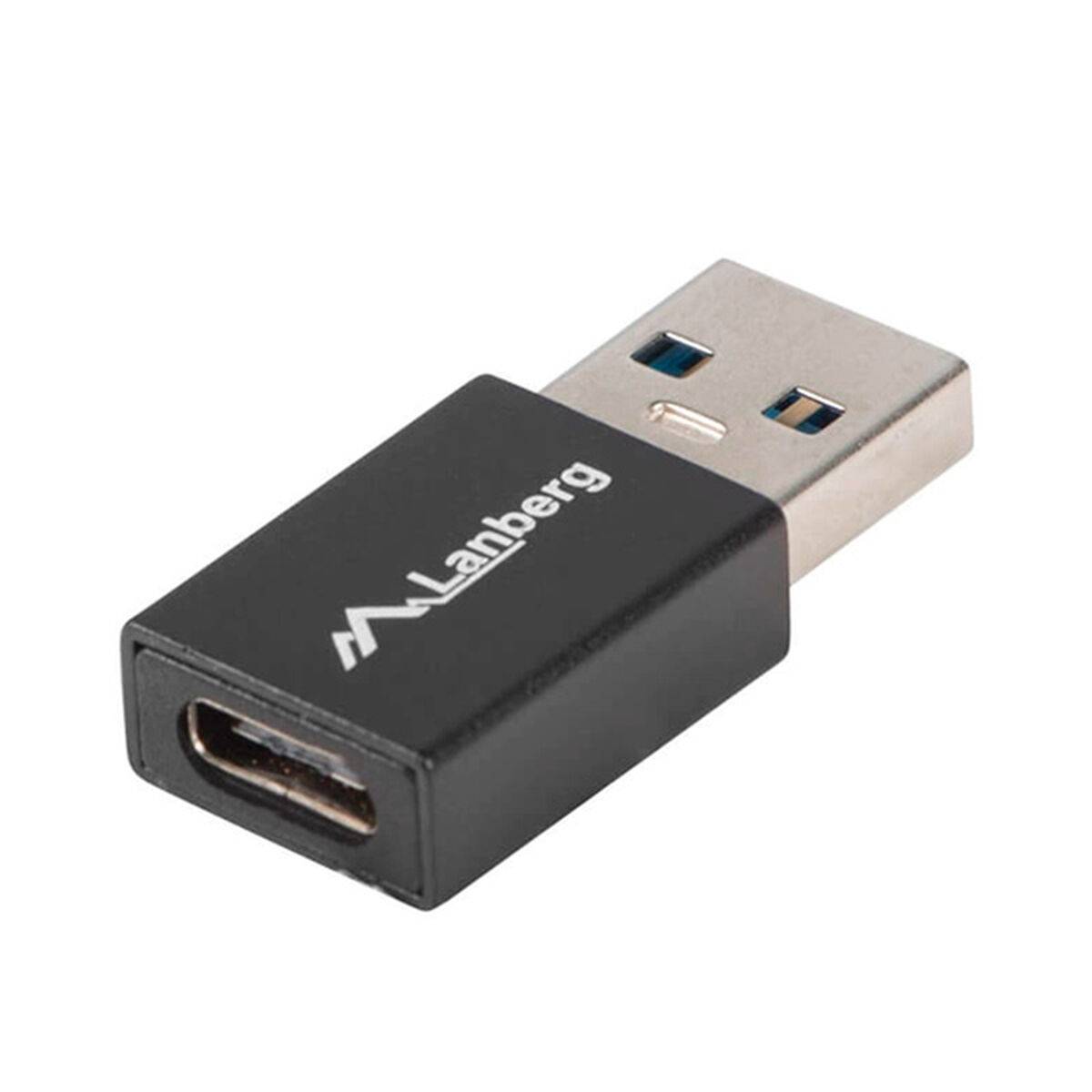 LANBERG USB-C(F)3.1->USB-A(M) Adapter schwarz-0