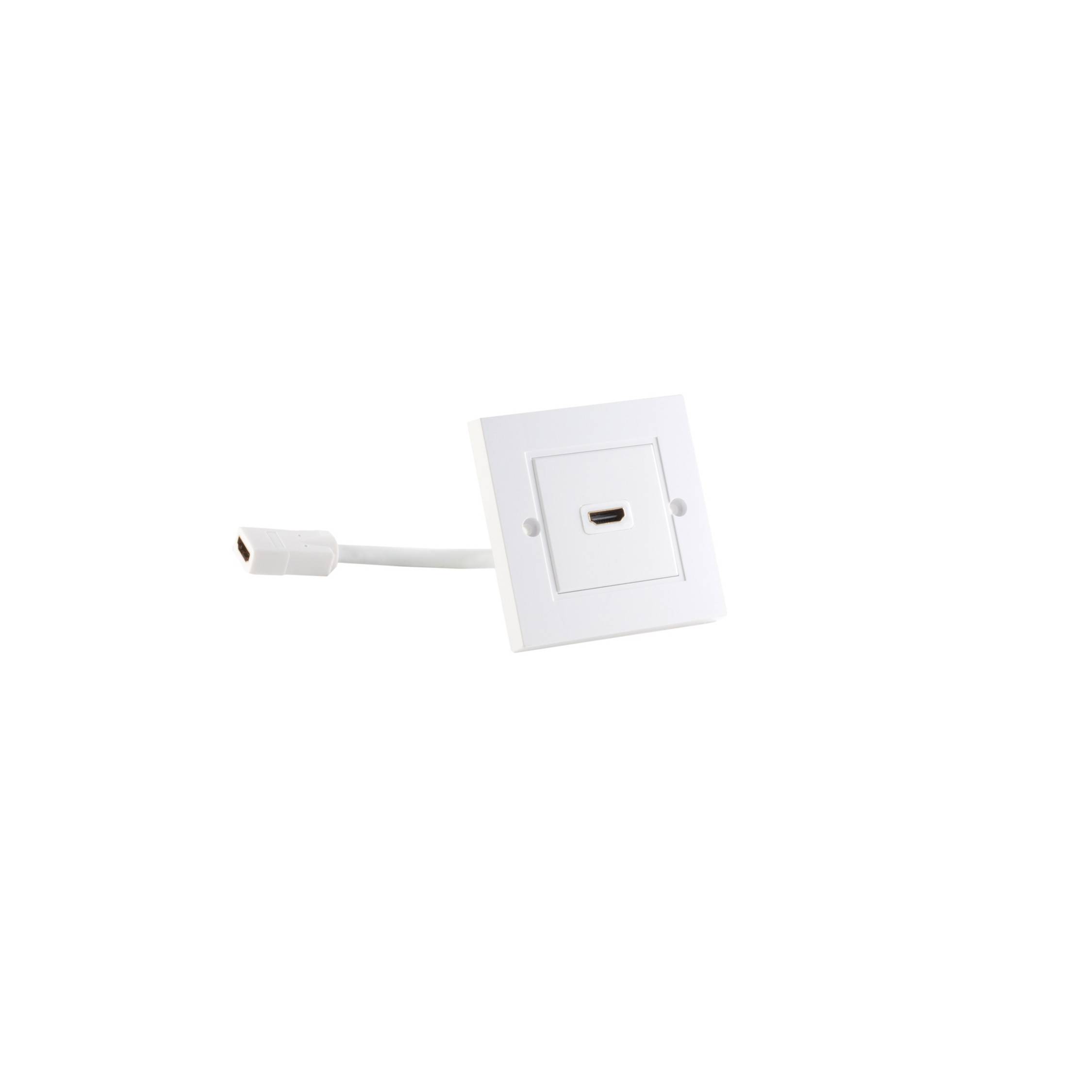 HDMI Wanddose 1xHDMI Buchse mit Kabelverlängerung-0