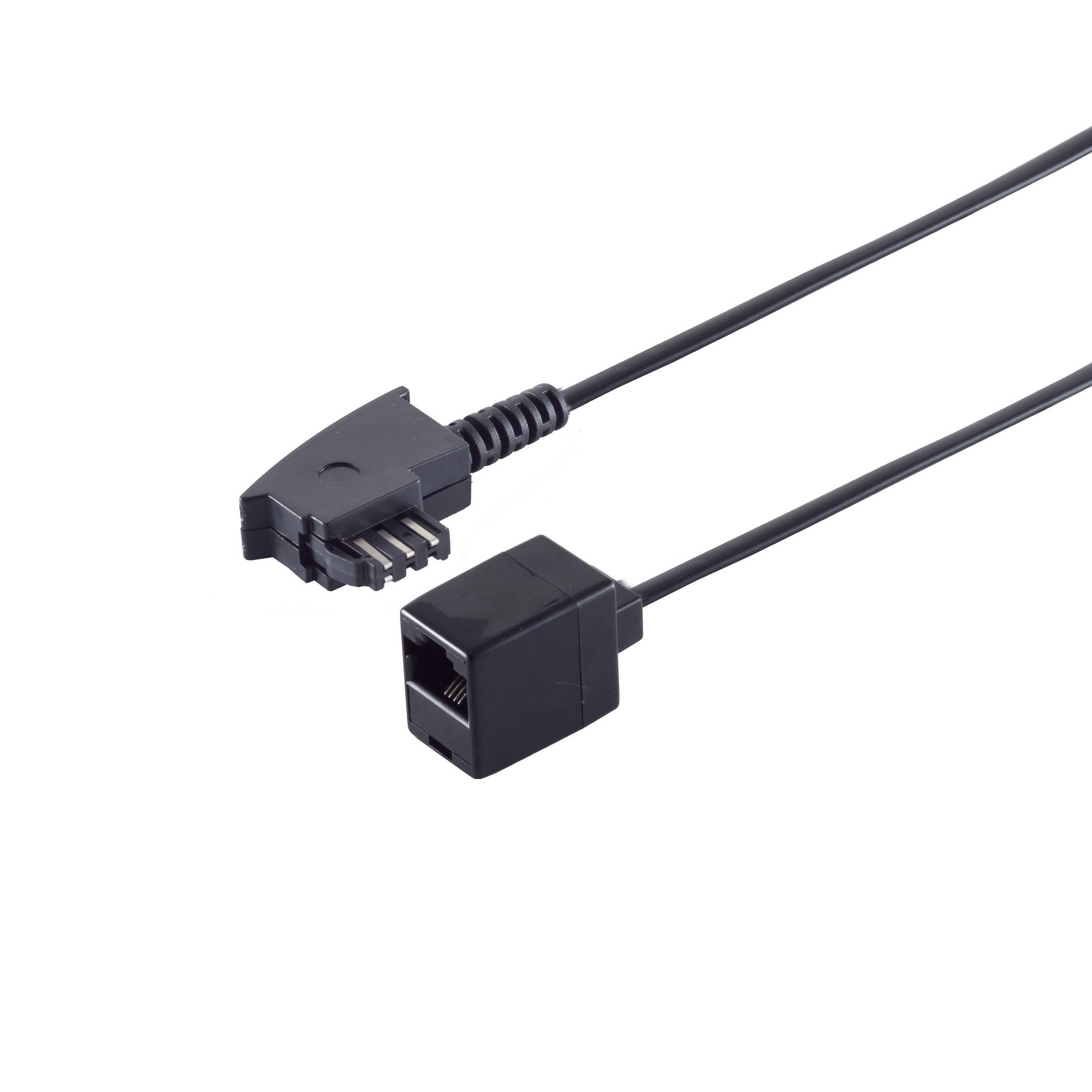 TAE F-Stecker / Western-Buchse 8/4 0,2m-0