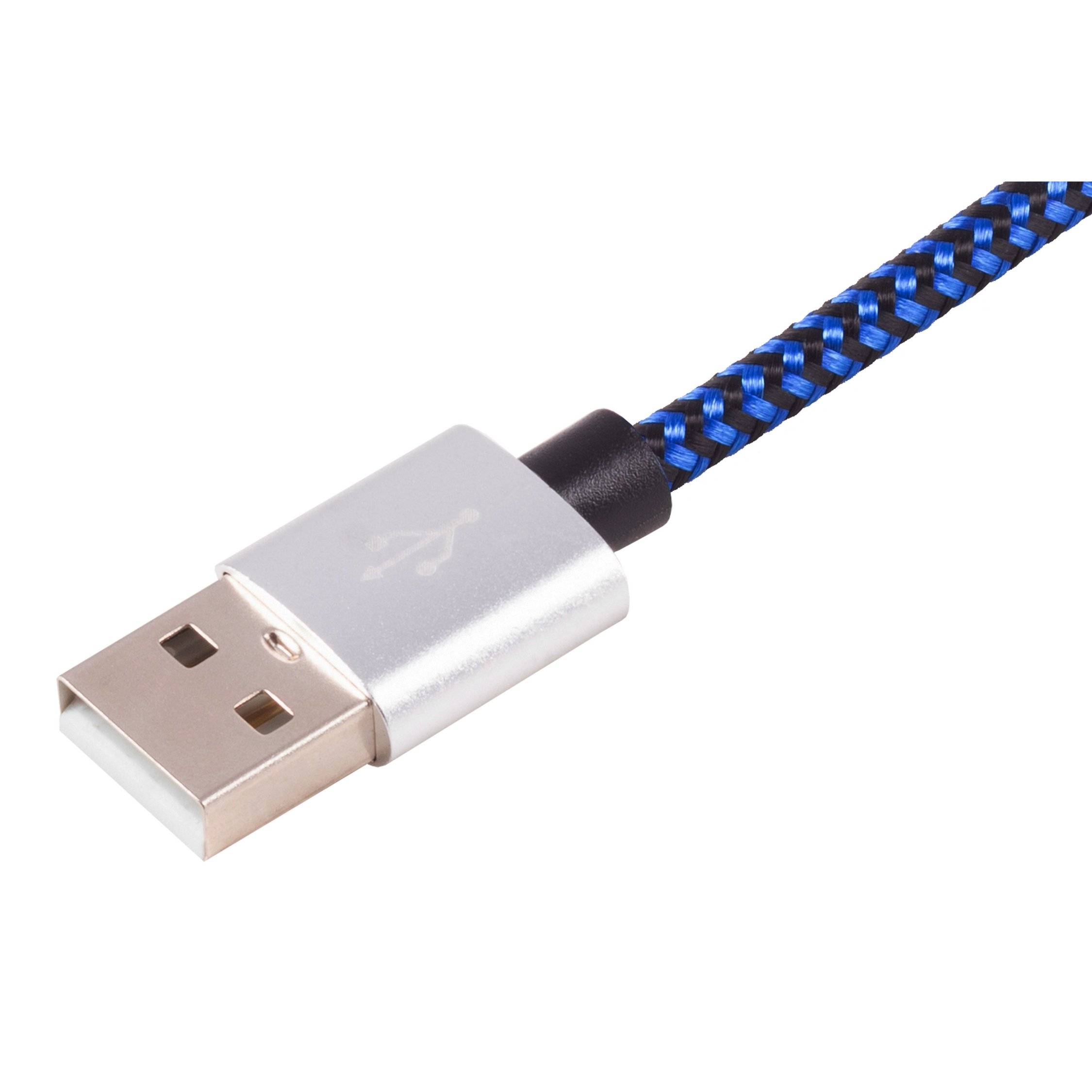 USB-Ladekabel A Stecker auf USB Typ C, blau 0,3m-1