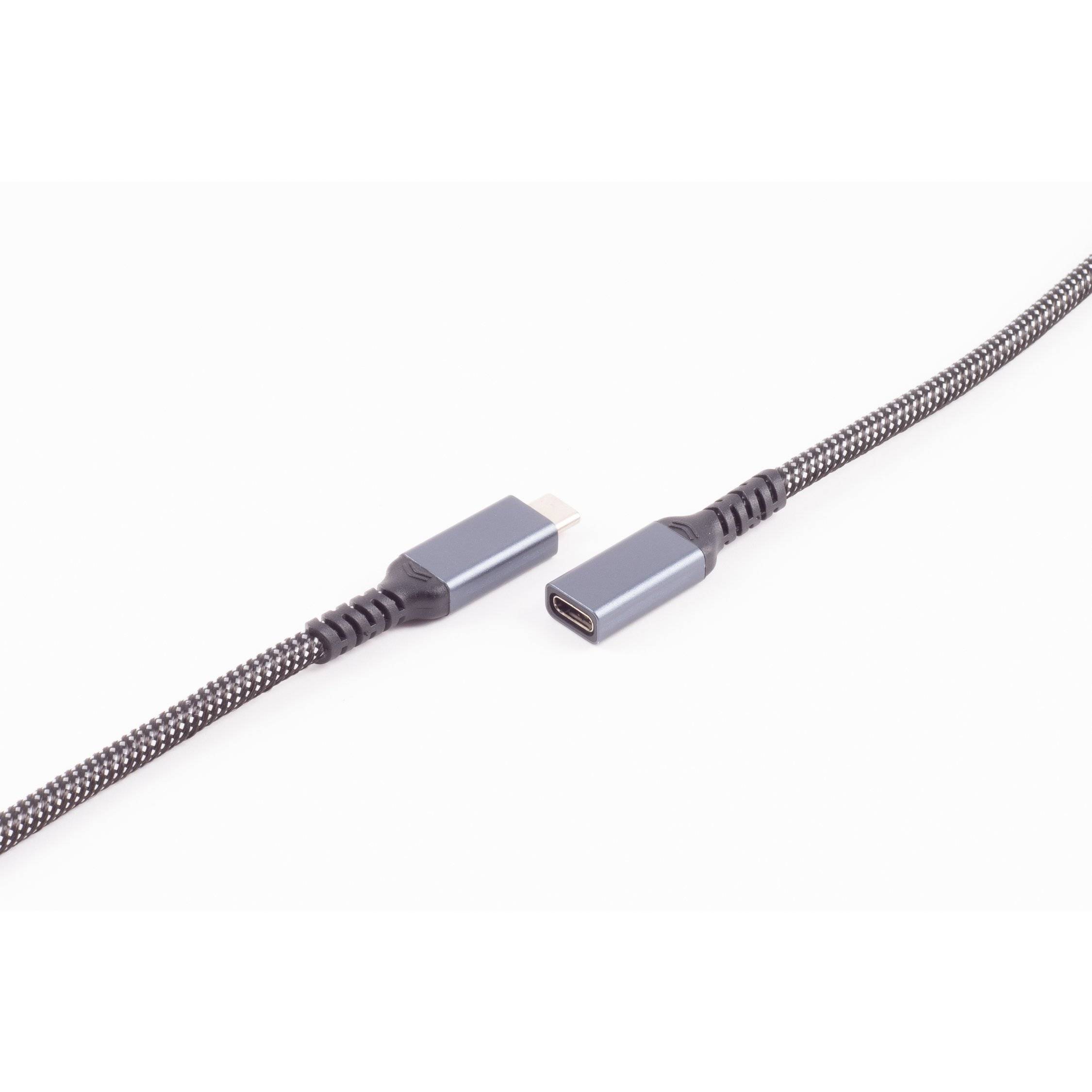 USB-C Verlängerungskabel, 3.2, PD, Textil, 1,5m-1