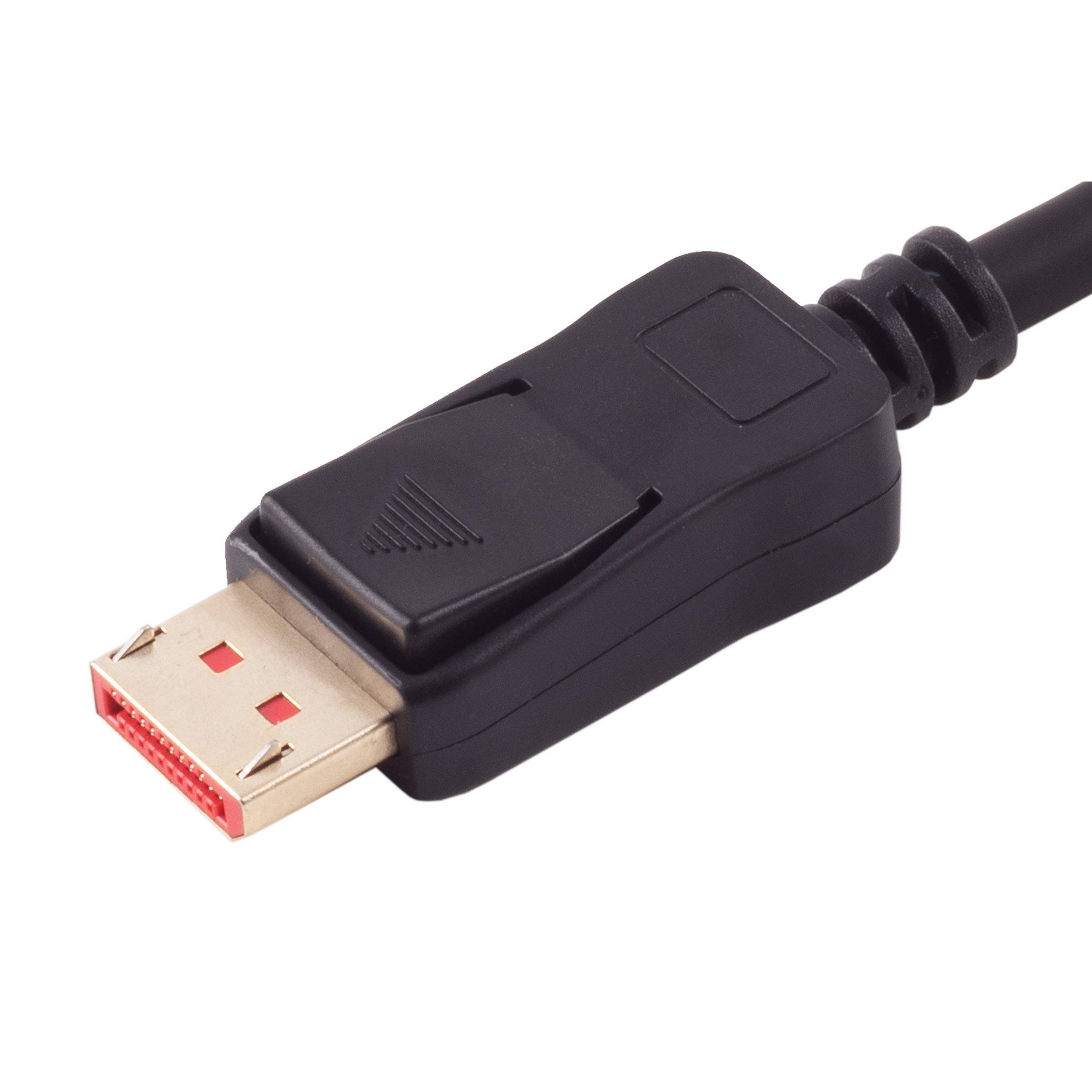 S/CONN DisplayPort 1.4 Kabel 7,5m DisplayPort-Stecker auf HDMI-Stecker 4K 60Hz vergoldet Schwarz-1